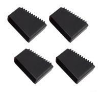Escalera de goma resistente con hombros reforzados para escaleras de extensión de 50 x 20 mm, agujero negro de seguridad