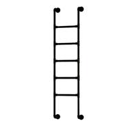 Escalera de hierro forjado negro para ventana de sótano - Escalera Emerncy Fire Escape Escalera, montada en la pared para áticos y lofts (106 pulgadas/270 cm) - Acceso seguro y fácil