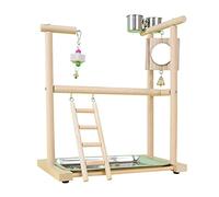 Escalera de juguete para loros, periquitos, jaula, accesorio de acero inoxidable