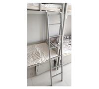 Escalera de litera ajustable plateada para sótanos y escalada de 67 pulgadas con gancho, diseño HeavyDu para un acceso seguro y fácil a camas altas