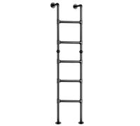 Escalera de litera de 5 peldaños, escalera de escalada de 150 kg de hierro forjado para sótanos, áticos, loft, dormitorios y hogar (170 cm)
