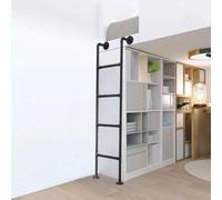 Escalera de litera de hierro forjado - Escalera de escalada duradera para interiores y exteriores, para el hogar, biblioteca, dormitorio, caravana, altura ajustable