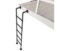 Escalera de litera de repuesto, escalera de metal resistente con escalones, ahorra espacio para camas elevadas, capacidad de 440 libras
