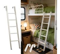 Escalera de litera extraíble, escalón de metal con gancho y almohadilla para pies para autocaravana y literas individuales sobre camas matrimoniales