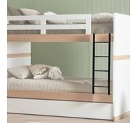 Escalera de litera negra con ganchos de metal, escalera de escalada de 4/5 escalones para literas individuales, escalera colgante para dormitorio y dormitorio (116 cm)