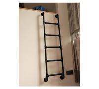 Escalera de litera negra resistente para caravana, acceso seguro de escalada de 79.5 pulgadas, escalera de paso que ahorra espacio para niños y adultos, fácil de instalar, ideal para niños, diseño