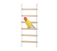 Escalera de loro, escalera de periquito,Accesorios Conure Cage Stand | Escala de ejercicios de juguetes de escalada con gancho giratorio de 360 ° para periquitos, loros, cacatoo y t