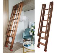 Escalera de Madera de Repuesto para litera, Color marrón, con Pedales Extra Anchos de 9,4 cm (3,7 Pulgadas), pasamanos y Almohadillas Antideslizantes de Goma. Escaleras de Cama de 99, 114, 1