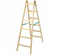 Escalera de madera KADAX, escalera de caballete hasta 150 kg, escalera de...