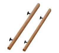 Escalera de madera montada en la pared - Barandillas seguras para interiores y exteriores de 17 pies para el hogar, jardín, decoración y pasillos - Protección libre para niños y ancianos