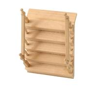 ＡＷＨＡＯ Escalera de Madera para Casa de Muñecas a Escala 1/12, Diseño Paisajístico, Accesorio para Regalo de Bricolaje para Niños