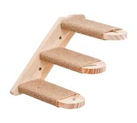 Escalera de madera para gatos montada en la pared, escalera vertical de escalada para interiores, centros de actividades de juego de varios niveles, juguete de madera natural para apartamento