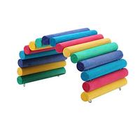 Escalera de Madera para Hámster, Juguete de Escalada para Jaulas de Roedores, Loro, Tortuga, Ardilla, Diseño Resistente y Flexible