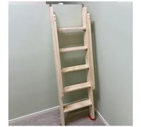 Escalera de madera para litera con pasamanos y escalones anchos para escalar de forma segura en habitaciones de niños y dormitorios