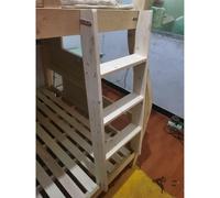 Escalera de Madera para litera con Soportes de Montaje, Resistente, para altillo, para Remolque, con peldaños de 10 cm de Ancho, Tipo Biblioteca (120 cm/47,2 Pulgadas de
