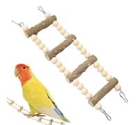 Escalera de madera para pájaros | Columpio de perca para loros - Mascotas de madera balanceándose poste de pie para mascotas, guacamayos naturales juguetes masticables