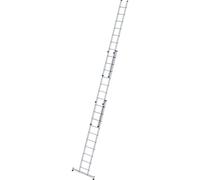 Escalera de mano de altura regulable MUNK, escalera extensible, de 3 tramos con traviesa nivello®