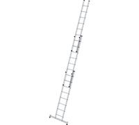 Escalera de mano de altura regulable MUNK, escalera extensible, de 3 tramos con traviesa nivello®