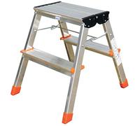 Escalera plegable de 2 peldaños Krause 130020 Plateado Aluminio