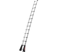 Escalera de mano telescópica PRIME LINE Telesteps, con estabilizadores plegables, profundidad de peldaños 80 mm