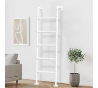 Escalera de metal blanca montada en la pared de 180 cm para uso en interiores y exteriores, repuesto de seguridad para sótano, disponible en 120 cm, 140 cm, 150 cm, 160 cm y 165 cm.