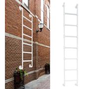 Escalera de metal de 3 a 8 peldaños para montar en la pared, antideslizante, para ático y sótano, escalera de escape de incendios de 43 pulgadas de altura, litera, herramienta de escalada segura