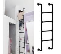 Escalera de Metal de Pared para Loft, Escalera Industrial de Hierro Forjado para literas, Escalera Resistente para Ventanas de Salida, escaleras de Escalada para Interiores y Exteriores, Car