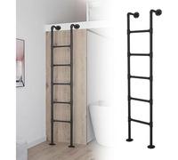 Escalera de metal de pie de 65 pies, escalera de escape de incendios resistente para el hogar, ático, dormitorio, biblioteca, litera y cubierta, soporta 330 libras, ideal para un escape seguro
