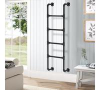 Escalera de metal Emerncy para camas altas montada en la pared, se adapta a pozos de ventana de 1,2 m a 2,4 m de altura, entrada y salida segura solut 2,1 m de longitud