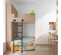 Escalera de metal, escalera de tubo de hierro industrial montada en la pared para escalada en interiores y exteriores, ideal para ático, litera, cubierta, caravana, sótano