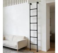 Escalera de metal montada en la pared para el ático del hogar, loft, sótano, ventana, escalones de escalada que ahorran espacio para apartamentos y dormitorios