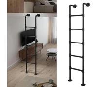 Escalera de metal montada en la pared para loft del hogar, salida de pozo de ventana de sótano, litera de ático, escalada de incendios de emergencia, capacidad de carga de 300 libras