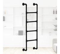 Escalera de Metal Negra para Loft, Escalera Industrial de Hierro Forjado para literas, Escalera de Emergencia Resistente para dormitorios, bibliotecas, terrazas, Carga 330 LB (220 cm/87 in)