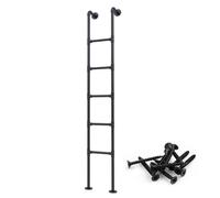 Escalera de metal para ático, dormitorio, biblioteca, acceso al espacio de arrastre, escalera de escalada para interiores y exteriores, 100-300 cm