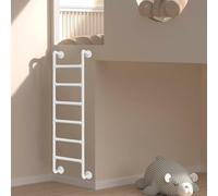 Escalera de Metal para Cama Alta, montada en la Pared, Capacidad de Carga de 330 LB, Escalera de Emergencia para Hueco de Ventana, Escalera Industrial de Tubo de Hierro de 3.3 pies a 9.8 pie