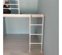 Escalera de metal para cama tipo loft, color blanco, para montar en la pared, para ático, sótano, escalera, ventana, pozo, evacuación, biblioteca, dormitorio, capacidad de carga de 300 libras