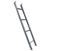 Escalera de metal para litera con almohadillas de seguridad, altura ajustable para niños, ancianos y discapacitados, se adapta a literas individuales, color plateado, 1,7 m