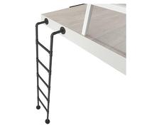 Escalera de metal para litera de 160 cm, escalones resistentes para camas elevadas, ideal para soluciones de ahorro de espacio, perfecto para campamentos y uso doméstico, diseño duradero