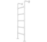 Escalera de Metal Resistente: Escalera de Hierro Forjado montada en la Pared, Adecuada para áticos, sótanos, literas, Escalada en Interiores y Exteriores, 125 cm / 49 Pulgadas, Resistente y