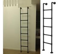 Escalera de metal resistente montada en la pared de 1 m y 3 m de longitud, capacidad de carga de 150 kg, perfecta para áticos, galerías, literas, escapadas de incendios y sótanos