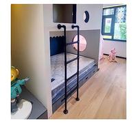 Escalera de metal resistente para litera, color negro, 1,2 m, para el hogar, caravana, caravana, uso en interiores y exteriores, escalera de salida y escape para sótano y ventanas