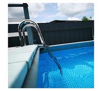 Escalera de natación resistente de 4 escalones, escalera telescópica de acero inoxidable para piscina y embarque marino con pasamanos altos, diseño compacto y extraíble para un fácil acceso a barcos y