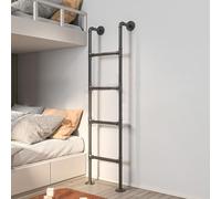 Escalera de Pared Blanca y Negra para sótano, 30, 36, 40, 48, 55, 60, 72, 88 y 92 Pulgadas, Ideal para áticos, lofts, Camas Altas o literas de Hierro Forjado para caravanas y remolques de Vi
