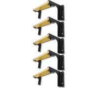 Escalera de Pared de Acero Resistente de 5 Peldaños - Escalera de Emergencia para Ventanas y Pozos con Capacidad de 210 kg, Perno Fijo y Recubrimiento Anticorrosivo de 3 Capas - Certificada