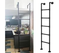 Escalera de pared de metal de emergencia para el hogar, loft, sótano, ventana y acceso de pozo, capacidad de 150 kg, diseño de ahorro de espacio, solución de seguridad para un fácil acceso