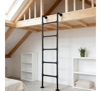 Escalera de pared para ático de 55 pulgadas, escalera de escape de incendios para sótano, litera, caravana, salida de emergencia, escalera interior para dormitorios y bibliotecas