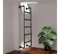 Escalera de pared para ático de metal duradero para sótano y literas, escalera de salida de 54 pulgadas para un fácil acceso a áticos y lofts