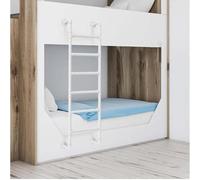 Escalera de Pared para litera de Autocaravana de 49"/52"/53"/54"/55"/56"/57", de Hierro Forjado Blanco, para Cama Individual, Ideal para dormitorios Tipo Loft, Escalera de Escalada Que ahorr