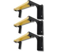 Escalera de Pared para Ventana ISOP de 3 peldaños - 4 cm de Ancho, 10 cm de separación, 31 cm de Largo - Hierro de 1 mm de Grosor, montada en la Pared, Resistente a la Intemperie