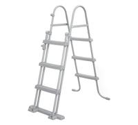 Escalera De Piscina Bestway 58330 H. Max 107 Cm Gris